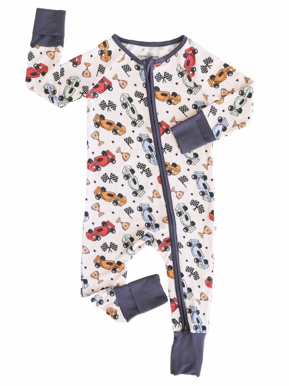 Caden Lane Pit Crew Convertible Zip Bamboo Pajamas